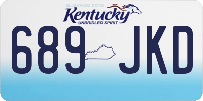 KY license plate 689JKD