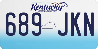 KY license plate 689JKN