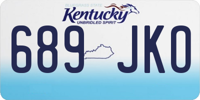 KY license plate 689JKO