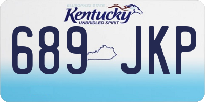 KY license plate 689JKP