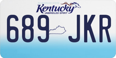 KY license plate 689JKR