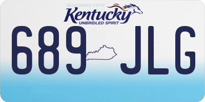 KY license plate 689JLG