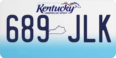 KY license plate 689JLK