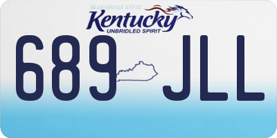 KY license plate 689JLL