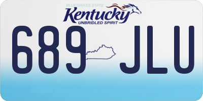 KY license plate 689JLU