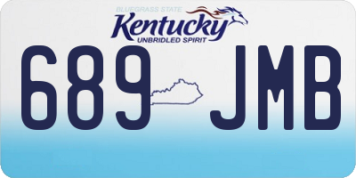 KY license plate 689JMB