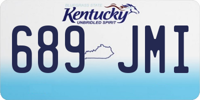 KY license plate 689JMI