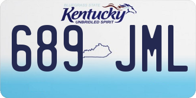 KY license plate 689JML
