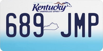 KY license plate 689JMP