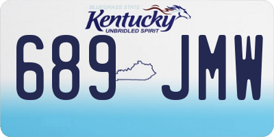 KY license plate 689JMW
