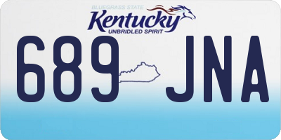 KY license plate 689JNA