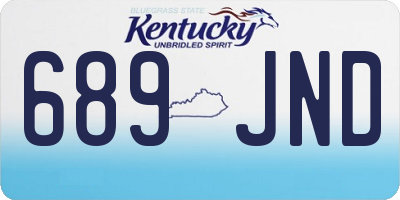 KY license plate 689JND