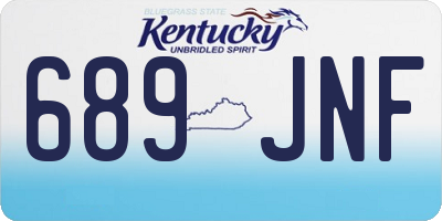 KY license plate 689JNF