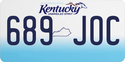 KY license plate 689JOC