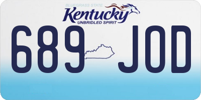 KY license plate 689JOD