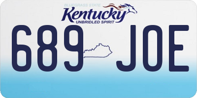KY license plate 689JOE