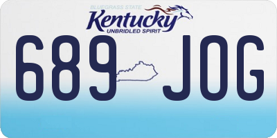 KY license plate 689JOG