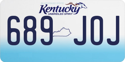KY license plate 689JOJ