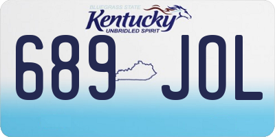 KY license plate 689JOL