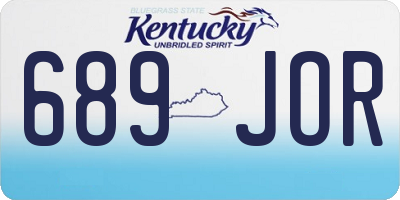 KY license plate 689JOR