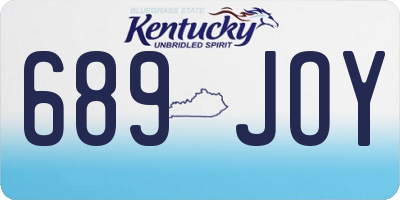 KY license plate 689JOY