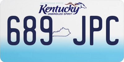 KY license plate 689JPC