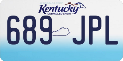 KY license plate 689JPL