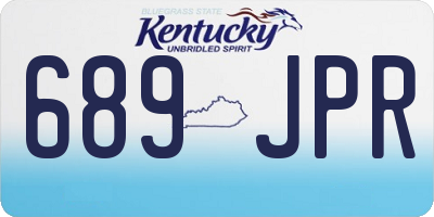 KY license plate 689JPR