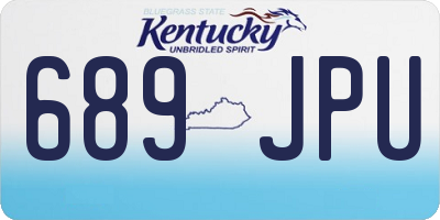 KY license plate 689JPU