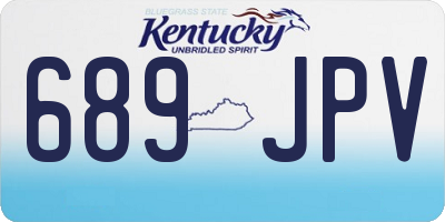 KY license plate 689JPV