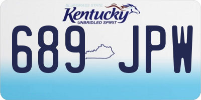 KY license plate 689JPW