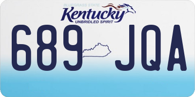 KY license plate 689JQA