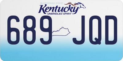 KY license plate 689JQD