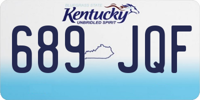 KY license plate 689JQF