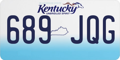 KY license plate 689JQG