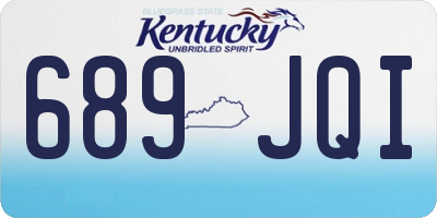 KY license plate 689JQI