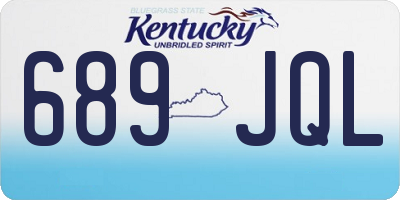 KY license plate 689JQL