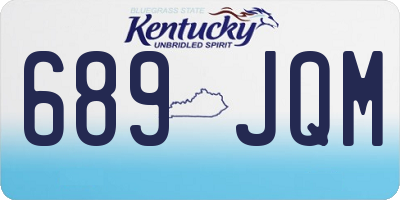 KY license plate 689JQM