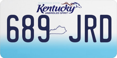 KY license plate 689JRD