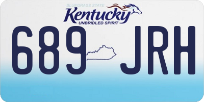 KY license plate 689JRH