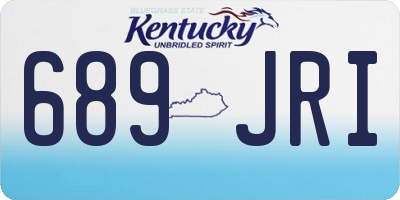 KY license plate 689JRI