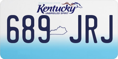 KY license plate 689JRJ
