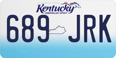 KY license plate 689JRK