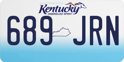 KY license plate 689JRN