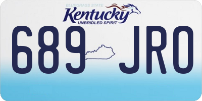 KY license plate 689JRO