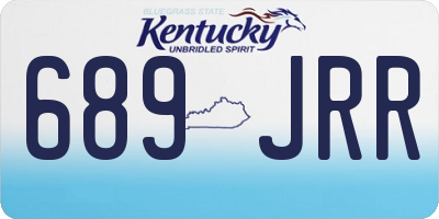 KY license plate 689JRR