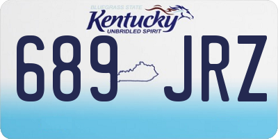 KY license plate 689JRZ