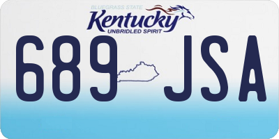 KY license plate 689JSA