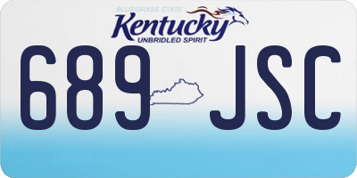 KY license plate 689JSC