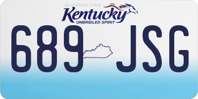 KY license plate 689JSG